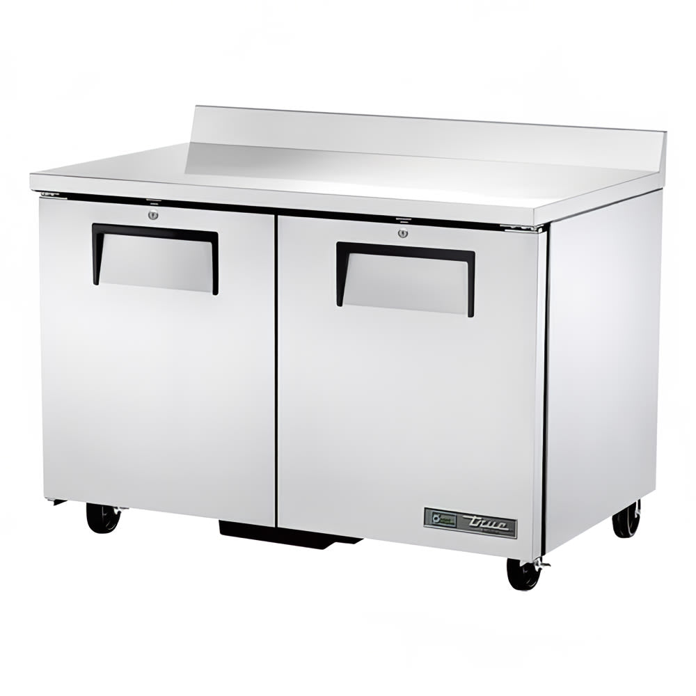 True TWT-48F-HC 48" 2-Door Worktop Refrigerator