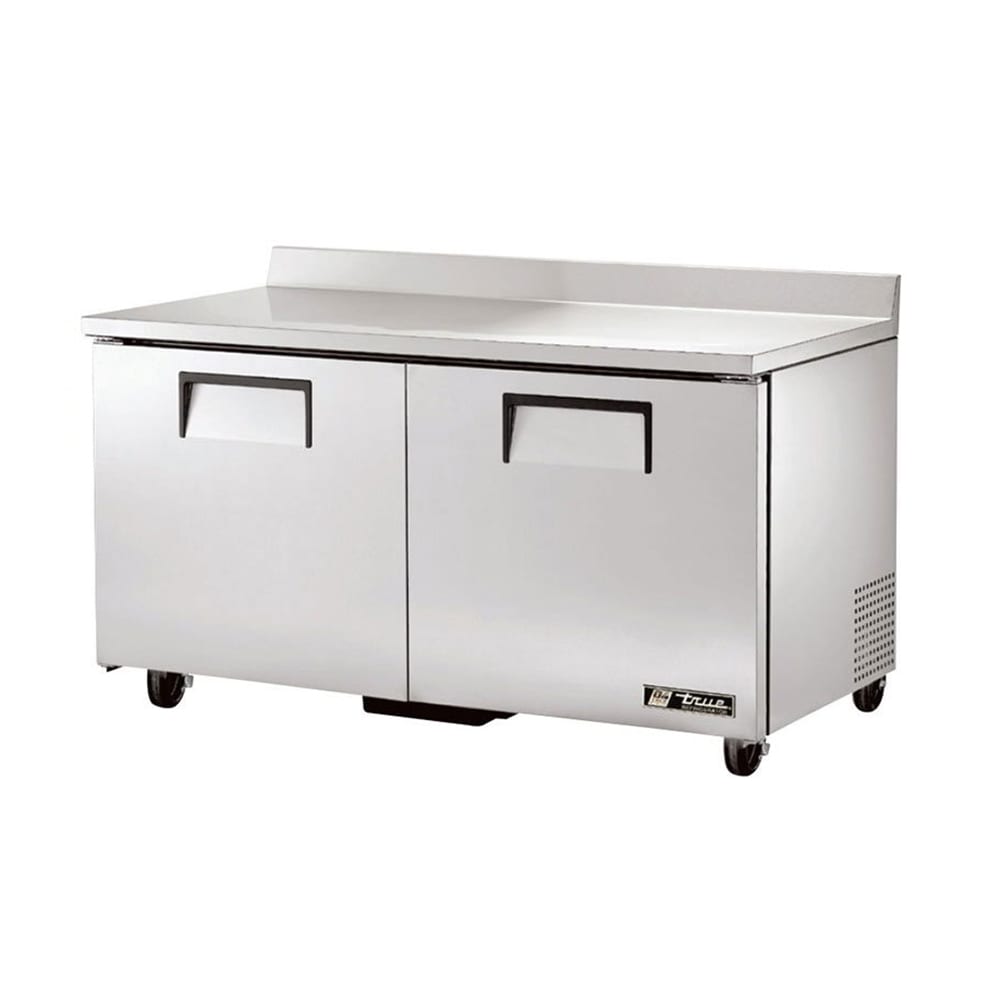True TWT-60F-HC 60" 2-Door Worktop Refrigerator