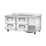 True TWT-67D-4-HC 67" 4-Drawer Worktop Refrigerator