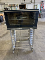 Used Cadco XAFT - 195 Full - Size Rossella™ Digital Convection Oven with Steam and Stand 220V - Falcon Restaurant Supply - 1
