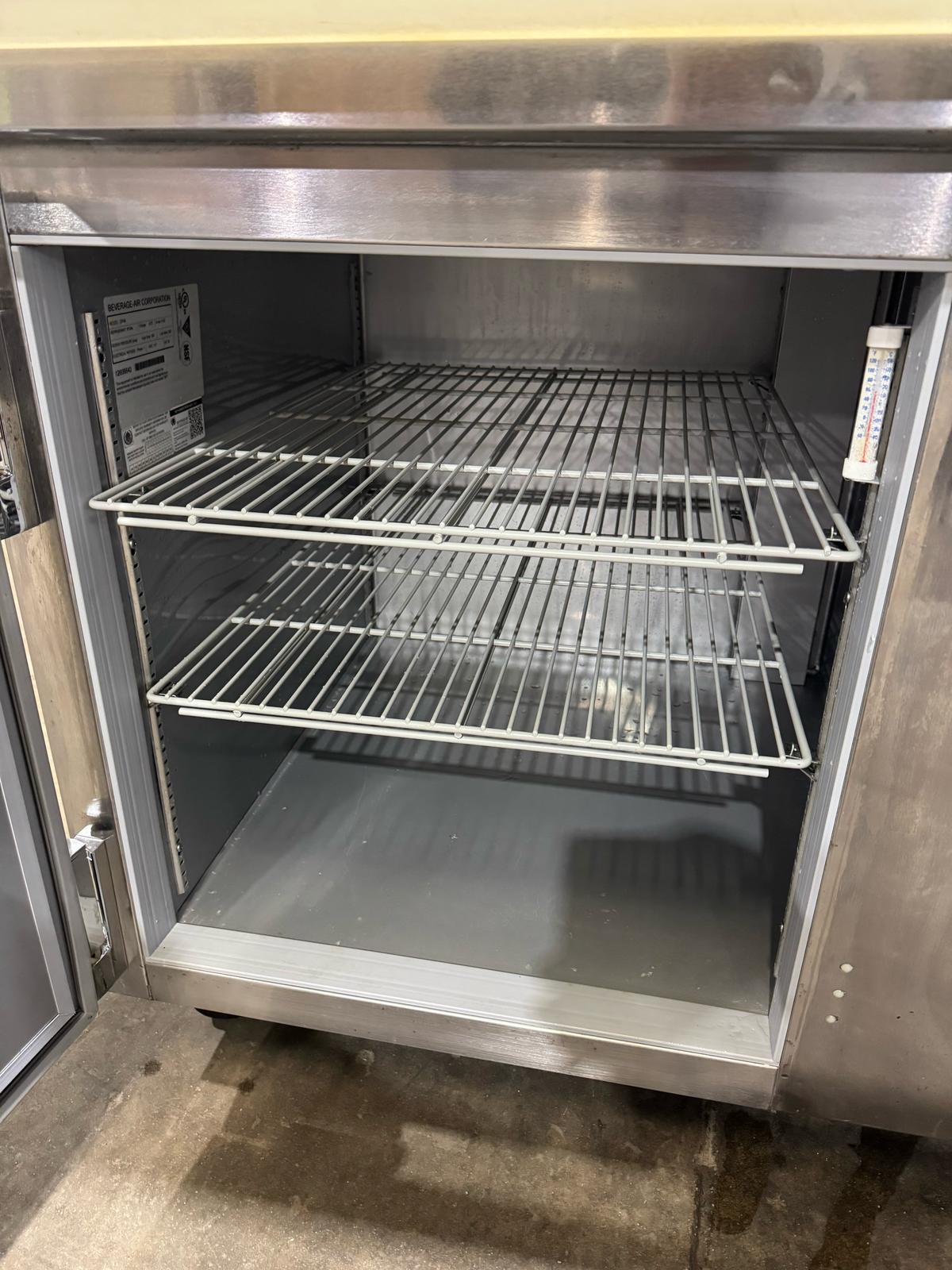 Used 46" Beverage Air DP46 - Stainless Steel Refrigerated Pizza Prep Table 120V
