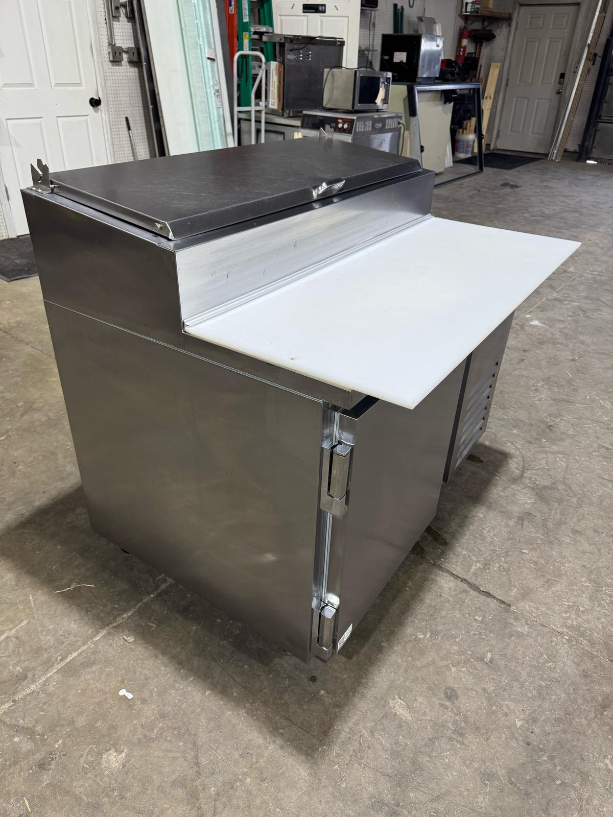 Used 46" Beverage Air DP46 - Stainless Steel Refrigerated Pizza Prep Table 120V