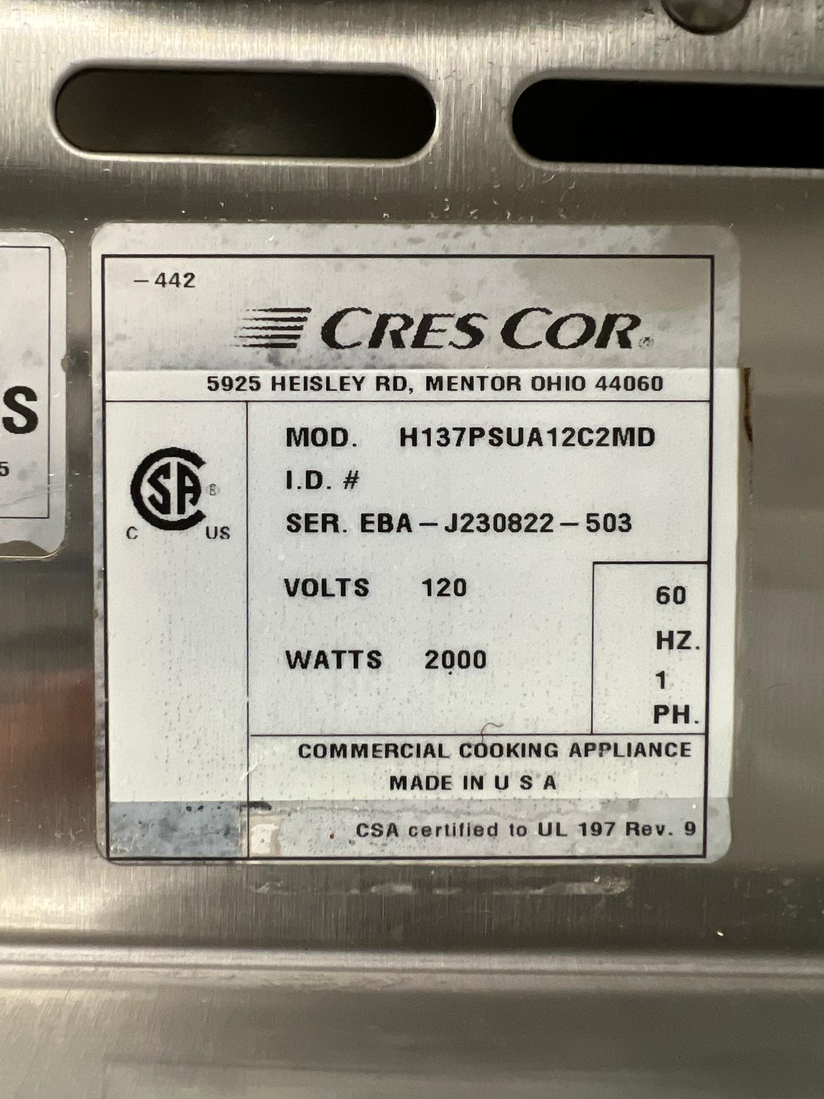 Used Cres Cor Pass Through Insulated Heated Holding Cabinet 120V