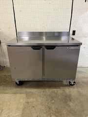 Used 48" Beverage Air WTRF48A Worktop 2 Section Refrigerator/Freezer 120V - Falcon Restaurant Supply - 1