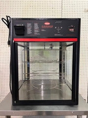 Used Hatco FSD-2 Two Door Heated Pizza Display Cabinet w/Circle Rack and Motor 120V