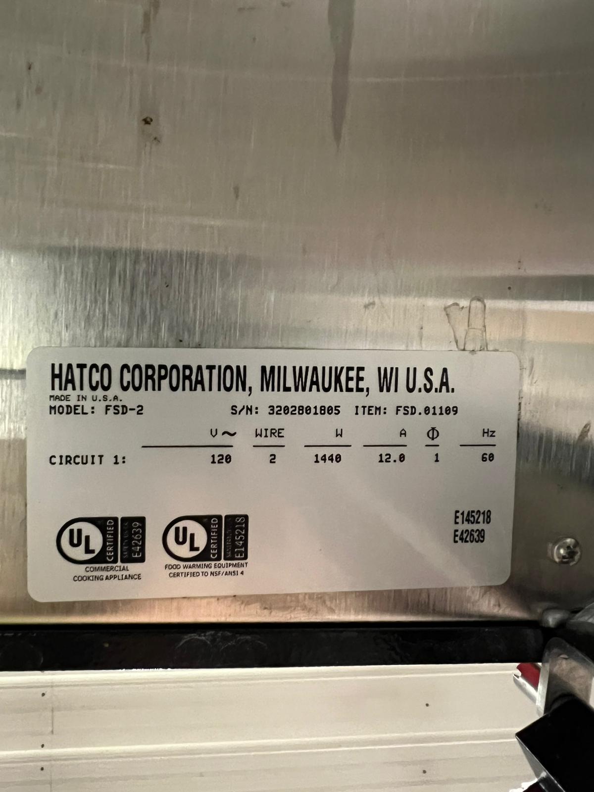 Used Hatco FSD-2 Two Door Heated Pizza Display Cabinet w/Circle Rack and Motor 120V