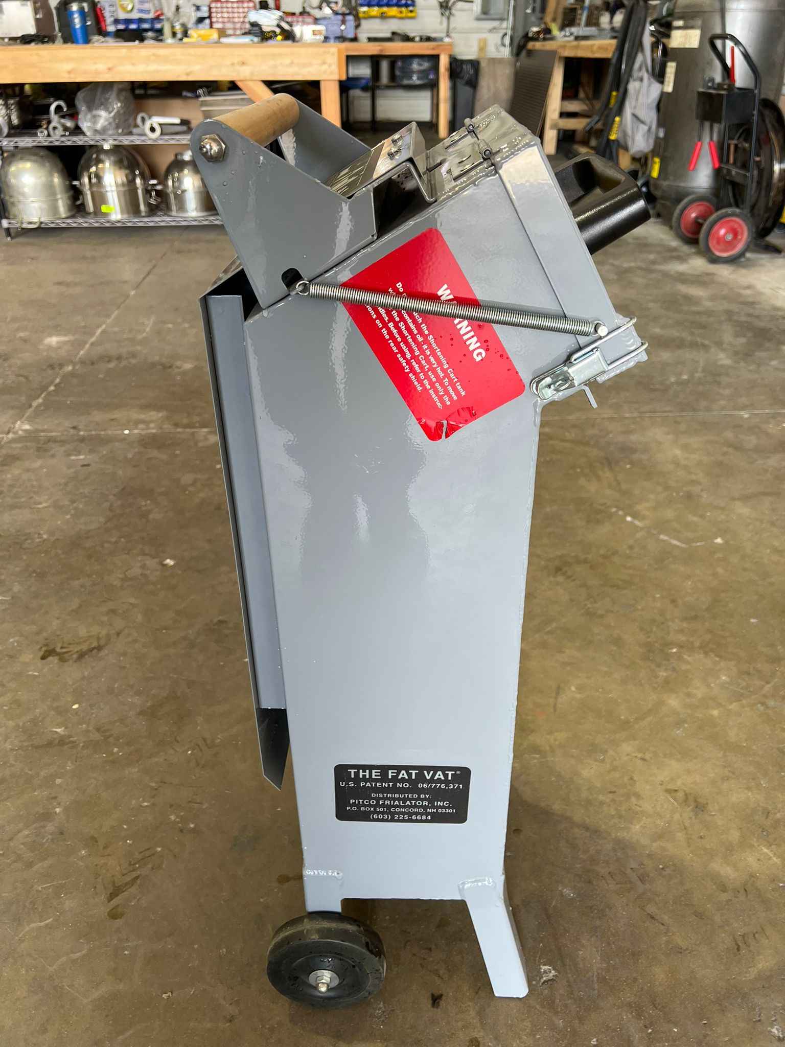 New Pitco 40lb Fat Vat Fryer Waste Oil Transport Container