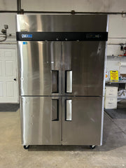 Used Turbo Air M3R47 - 4 52" Solid Half Door Stainless Steel Reach - In Refrigerator 115V - Falcon Restaurant Supply - 1