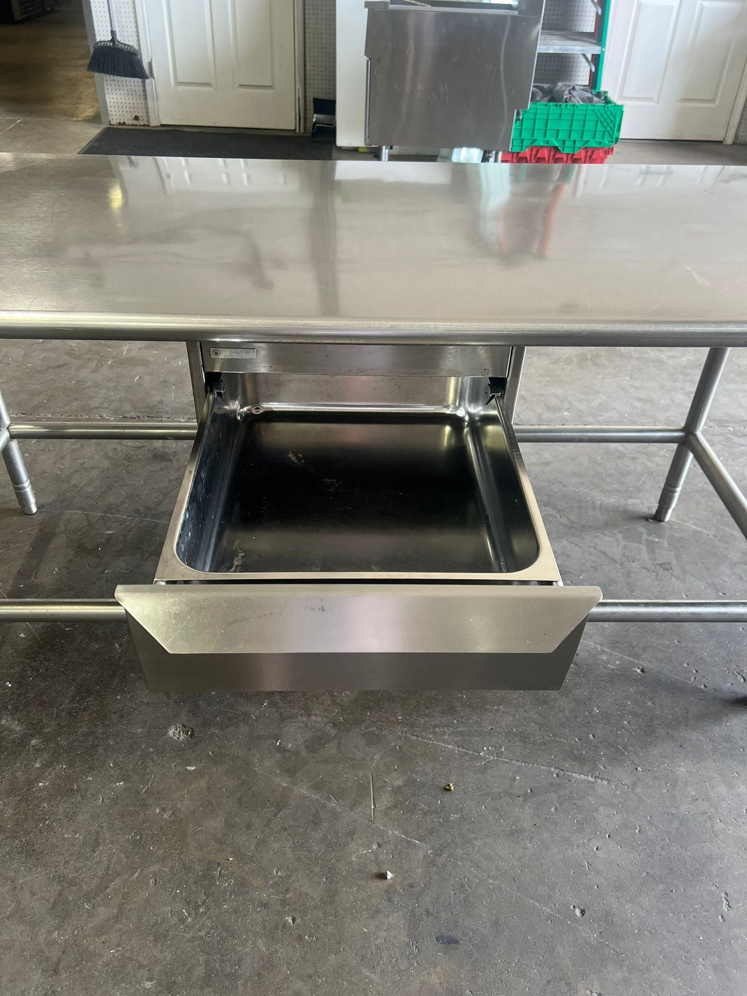 Used 96" Stainless Steel Single compartment Sink with Drawer and Faucet - Falcon Restaurant Supply - 5