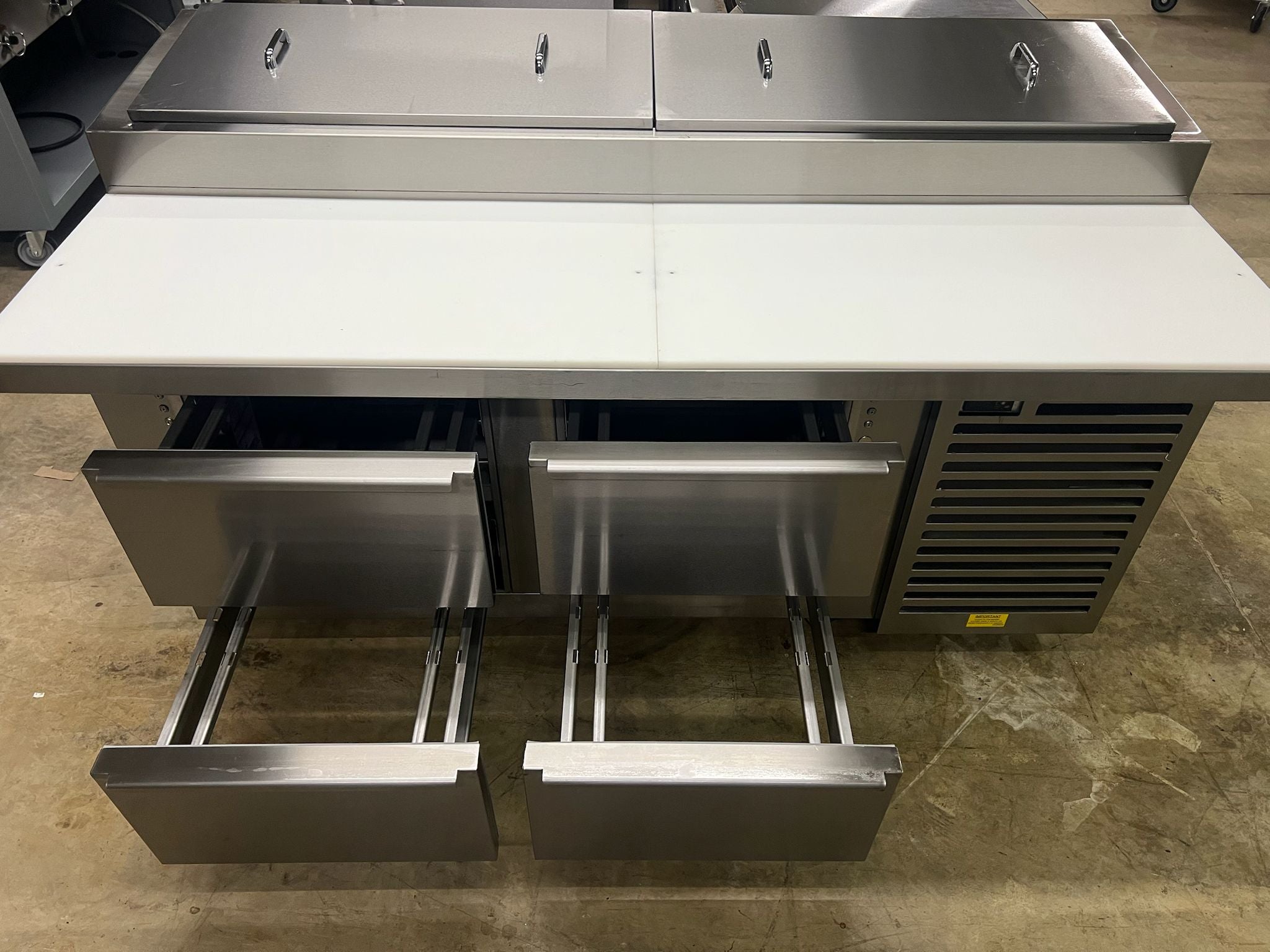 Used 2022 71" Traulsen TB071SL2S Two Section Refrigerated Glycol Prep Table 115V