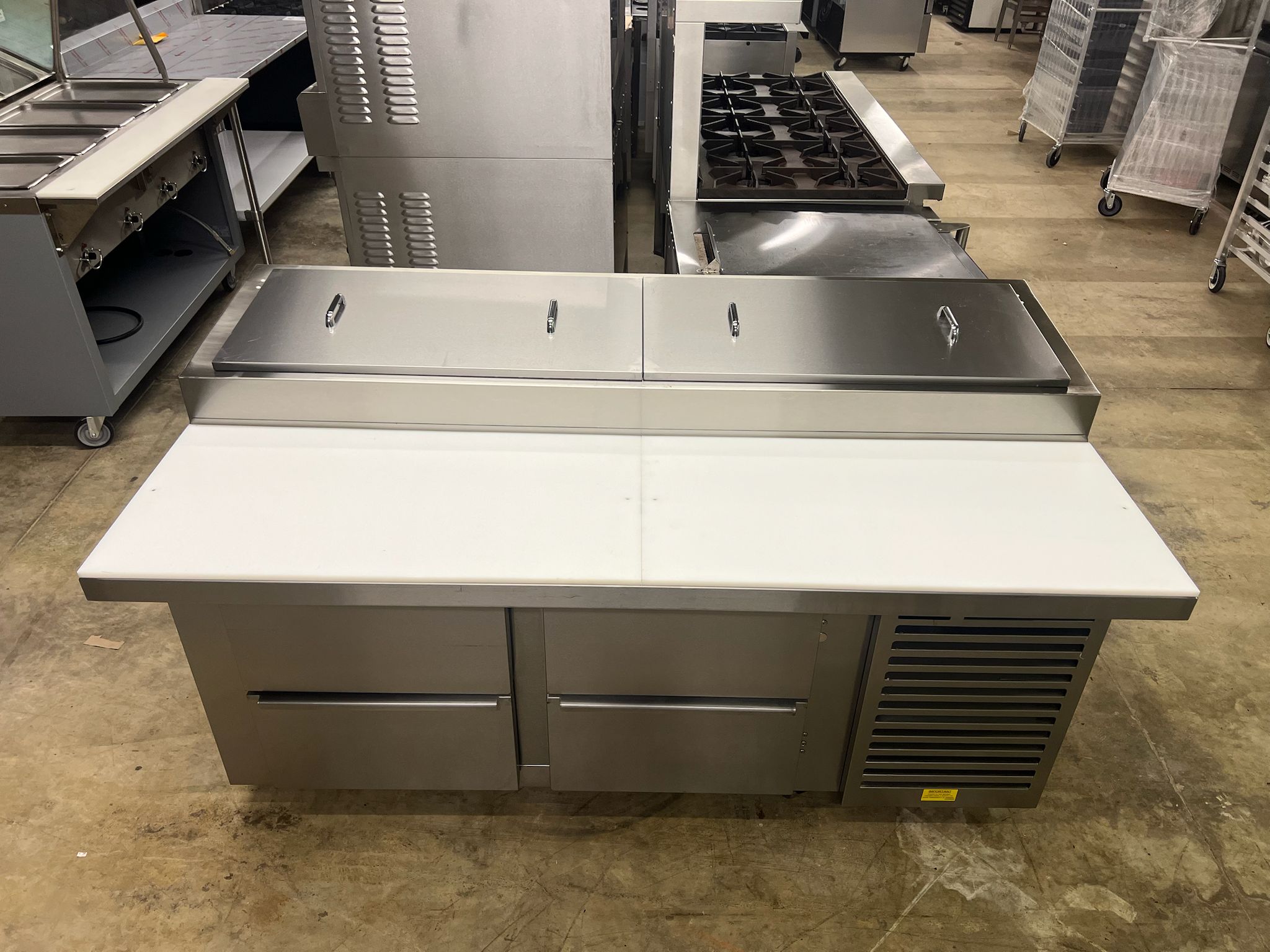 Used 2022 71" Traulsen TB071SL2S Two Section Refrigerated Glycol Prep Table 115V