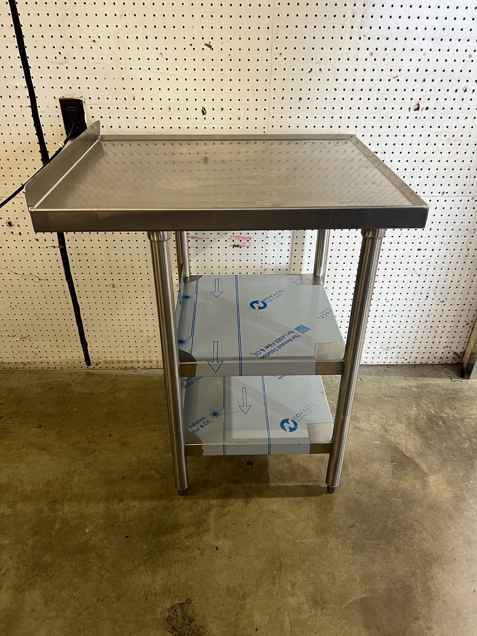 Used Stainless Steel Equipment Stand with 2 Shelves - WO1 - Falcon Restaurant Supply - 2