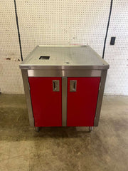 Used 30"x37" Stainless Work Table 2 Door Cabinet - Falcon Restaurant Supply - 1