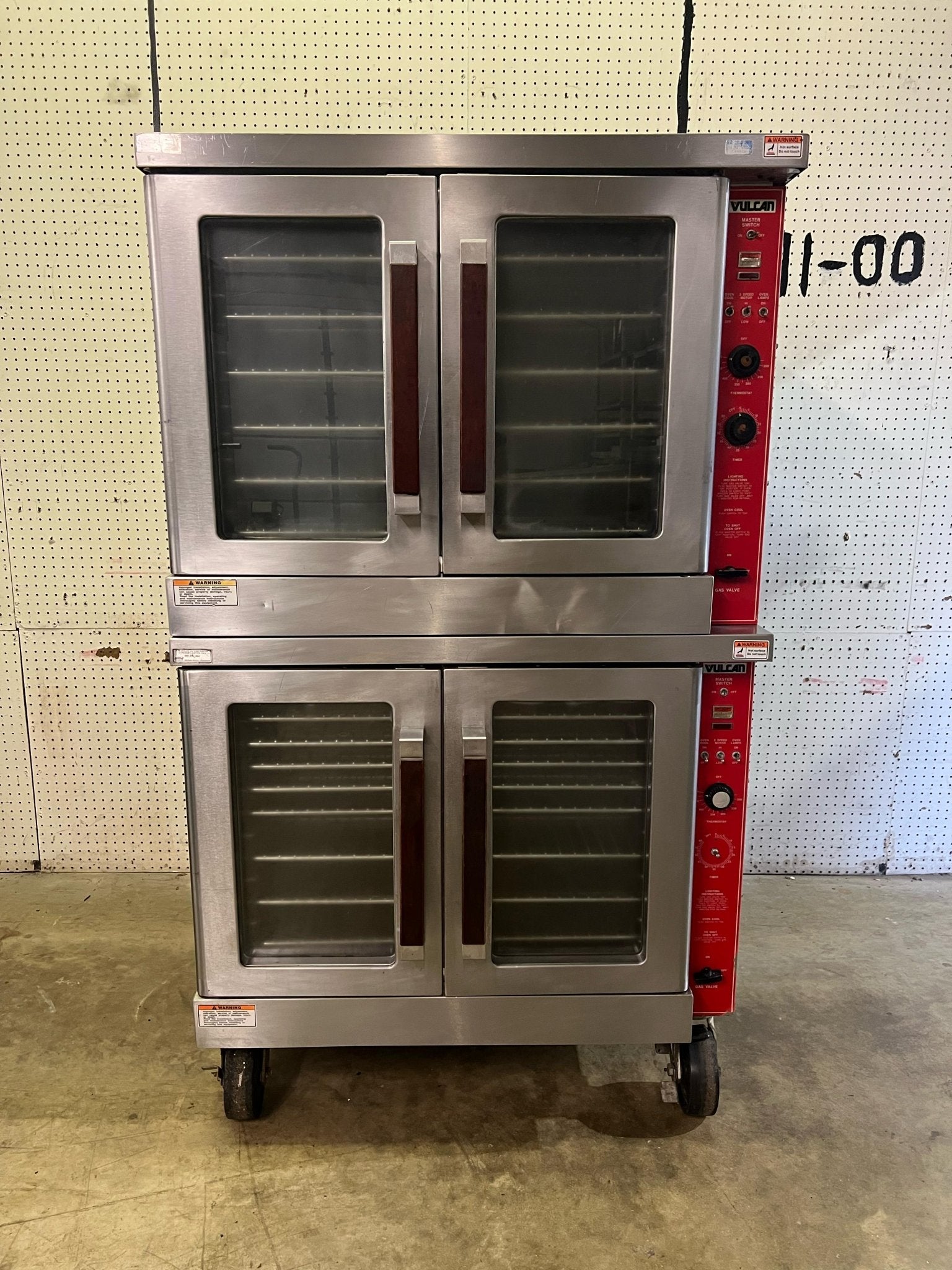 Used Vulcan GCO4S Natural Gas Double Stack Convection Oven - Falcon Restaurant Supply - 1