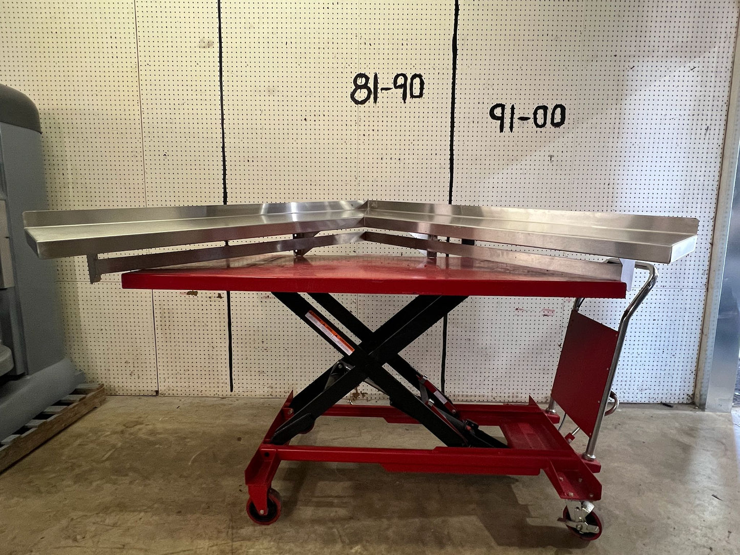Used 58"X 58" Stainless Steel Corner Shelf