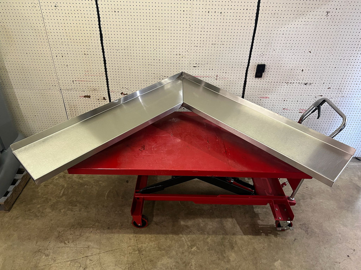 Used 58"X 58" Stainless Steel Corner Shelf