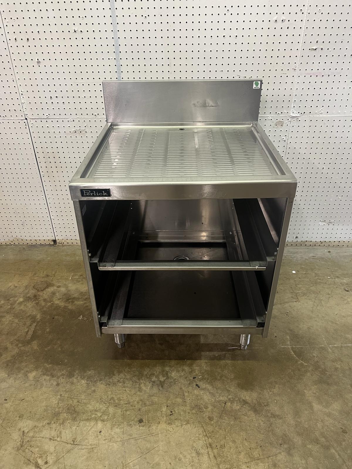Used Perlick 24"X24" Stainless Underbar Glass Rack Drainboard
