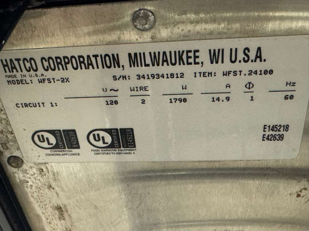 Used Hatco WFST-2X Humidified Four Door Large Capacity Merchandising Warming Cabinet 120V