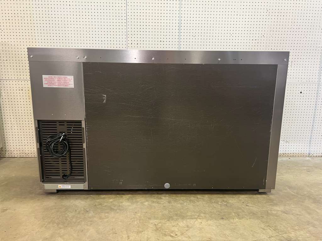 Used 60" Perlick BBS60 Stainless Steel Glass Door Back Bar Refrigerator 120V