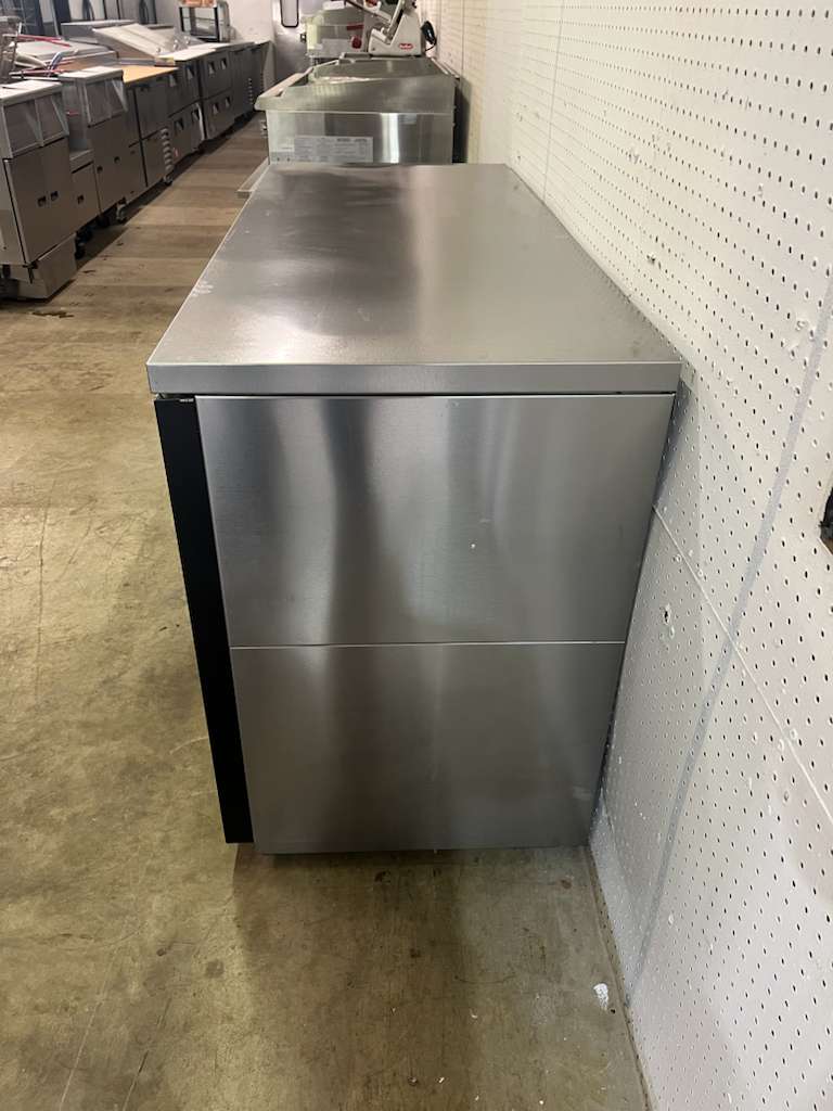 Used 60" Perlick BBS60 Stainless Steel Glass Door Back Bar Refrigerator 120V