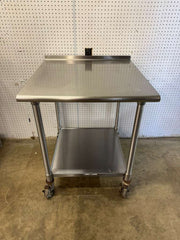 Used 30"x 30" Stainless Steel Table on Casters