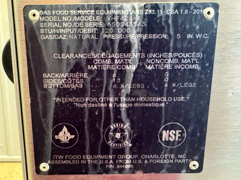 Used Vulcan VHP424 Natural Gas 24" 4 Burner Countertop Range with Stand - WO1