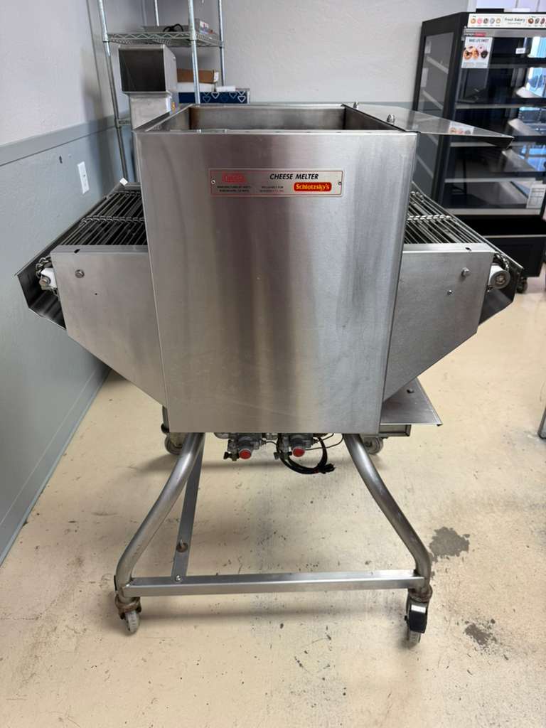 Used Nieco 820 Natural Gas Automatic Conveyor Cheese Melter 55,000 BTU