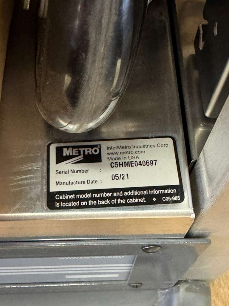 New Metro C515-HFC-U C5 1 Series Non-Insulated Heated Holding Cabinet 120V