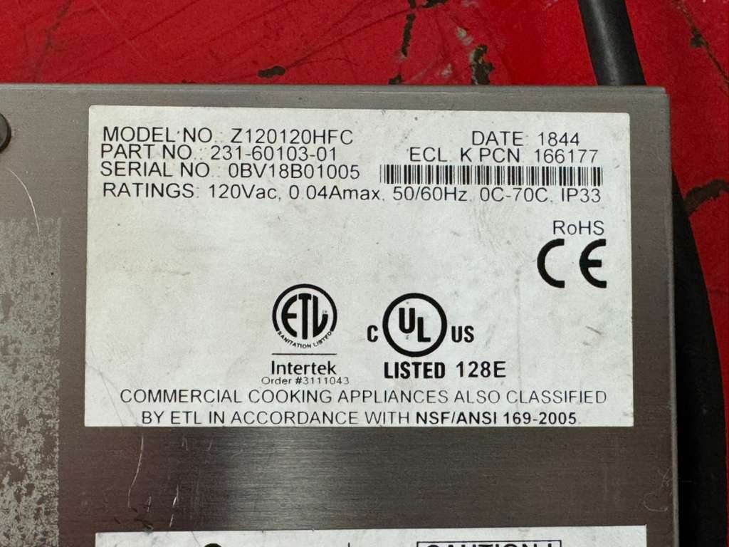 Used Kitchen Brains Z120120HFC 12 Inch Programmable Zap Timer Solid State Control