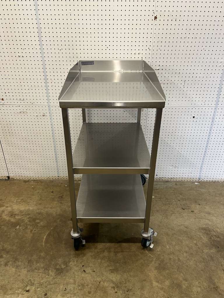 Used 18" X 30" Stainless Steel Equipment Stand with Casters - FG