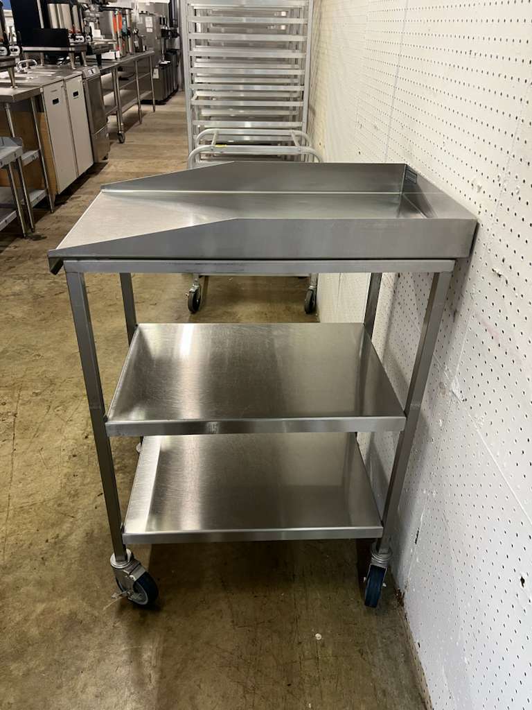 Used 18" X 30" Stainless Steel Equipment Stand with Casters - FG
