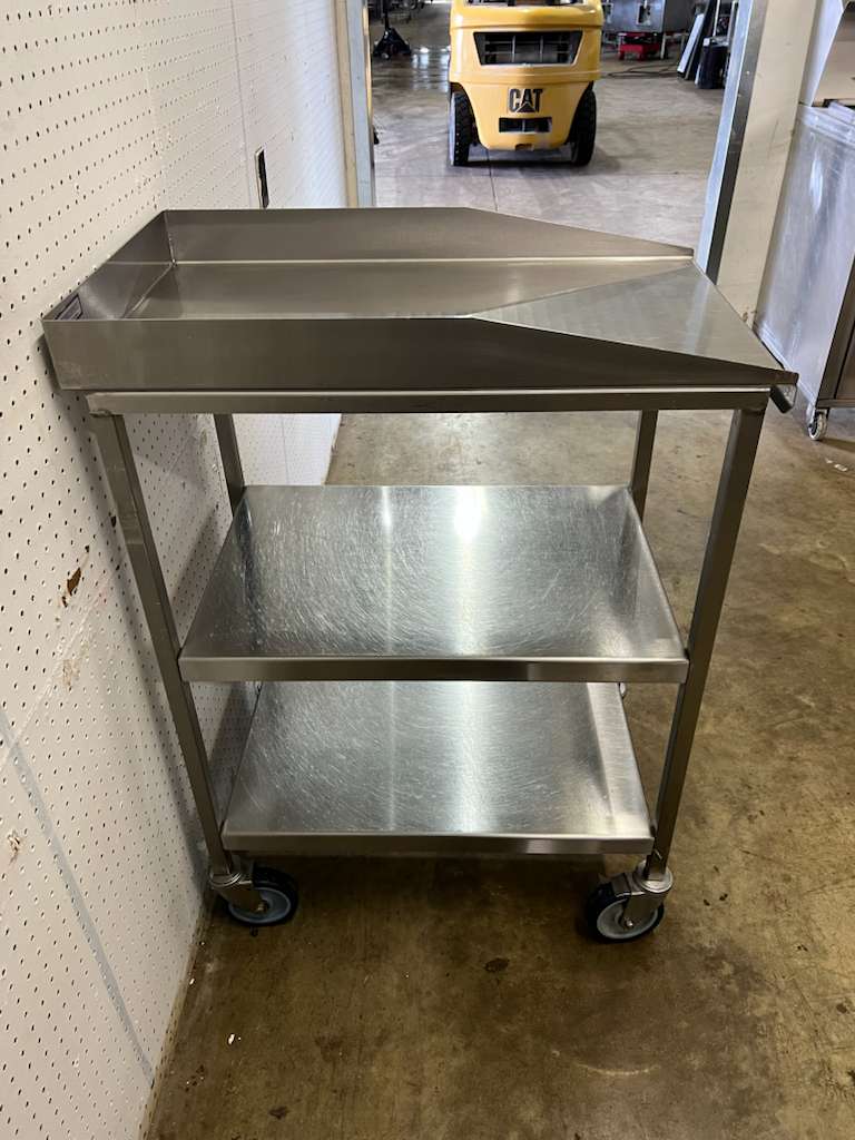 Used 18" X 30" Stainless Steel Equipment Stand with Casters - FG