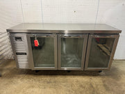 New 79" Continental BB79NSSG Stainless Glass Door Back Bar Refrigerator 115V - Falcon Restaurant Supply - 1