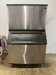 Used Manitowoc QY1305W 1250lbs/day air Cooled Ice Machine With 710lb Bin - Falcon Restaurant Supply - 1