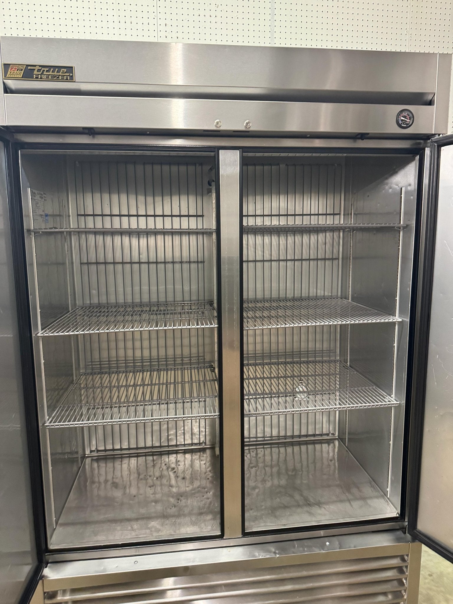Used 2016 True T - 49F Stainless 2 Door Solid Door Reach - In Freezer 120V - Falcon Restaurant Supply - 5