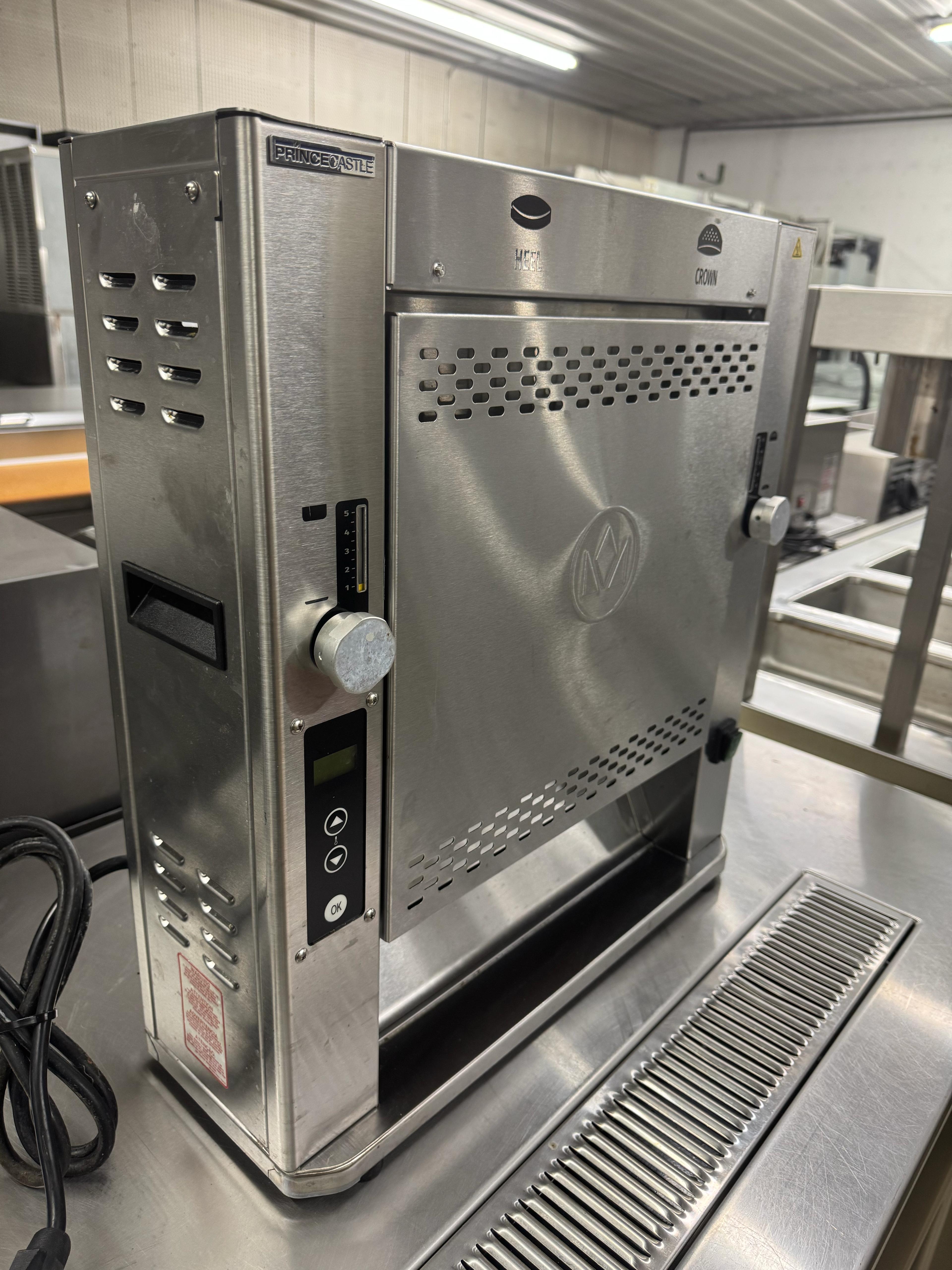 Used Prince Castle CTS-WS Vertical Contact Bun Toaster with Silicone Belt - 120V, 1500W