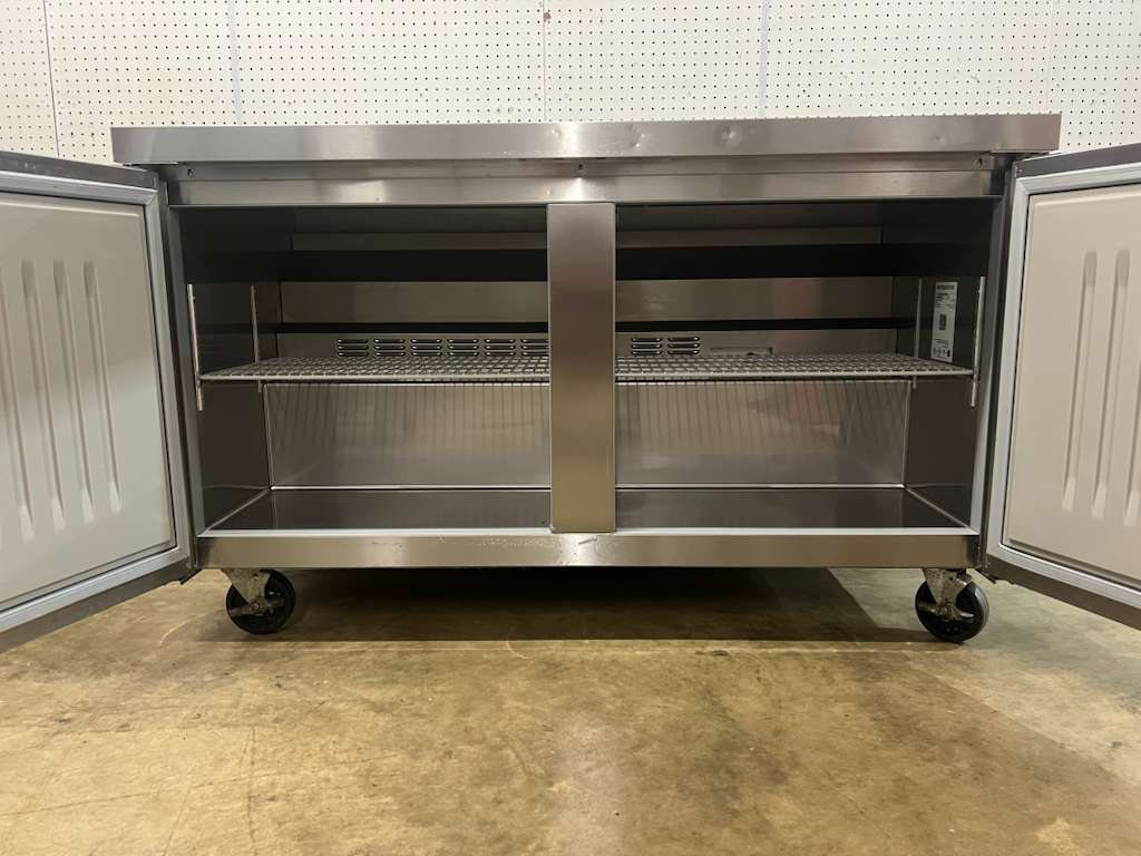 Used 60" Hoshizaki WR60B Steelheart Stainless Steel 2 Door Worktop Refrigerator - TH1 - Falcon Restaurant Supply - 5