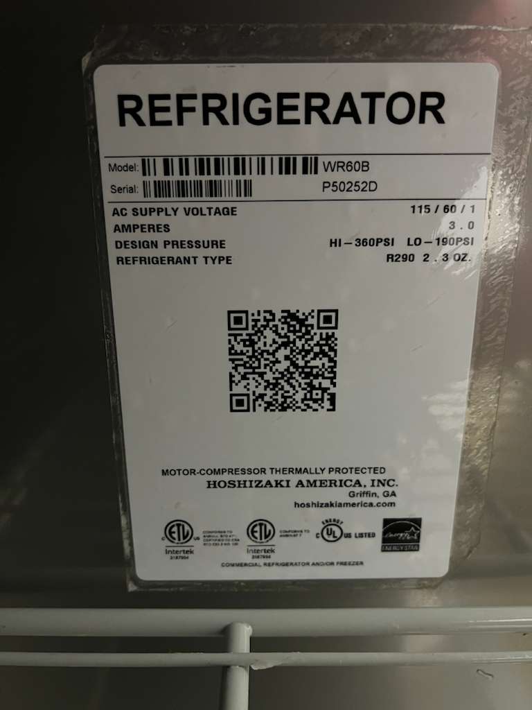 Used 60" Hoshizaki WR60B Steelheart Stainless Steel 2 Door Worktop Refrigerator - TH1 - Falcon Restaurant Supply - 6