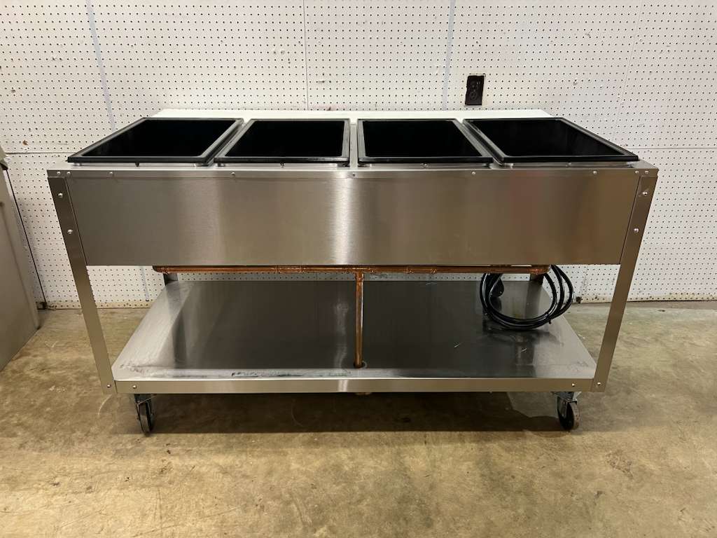Used 61" Vollrath Servewell 4 well Stainless Steel Steam Table 120V 2800W - TH1
