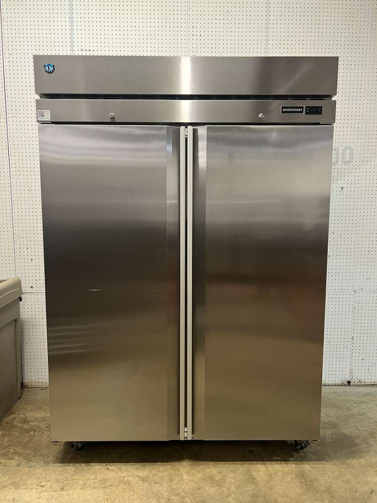Used Hoshizaki R2A-FS Stainless Steel Two Door Reach In Refrigerator 115V - TH1