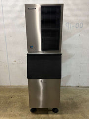 Used Hoshizaki KM - 660MAJ 22" Air Cooled Crescent Cube Ice Machine 665 lb with Bin - FG - Falcon Restaurant Supply - 1