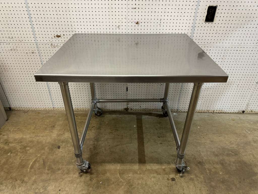 Used 36"X 30" Stainless Steel Table with Casters