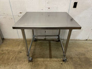 Used 36"X 30" Stainless Steel Table with Casters