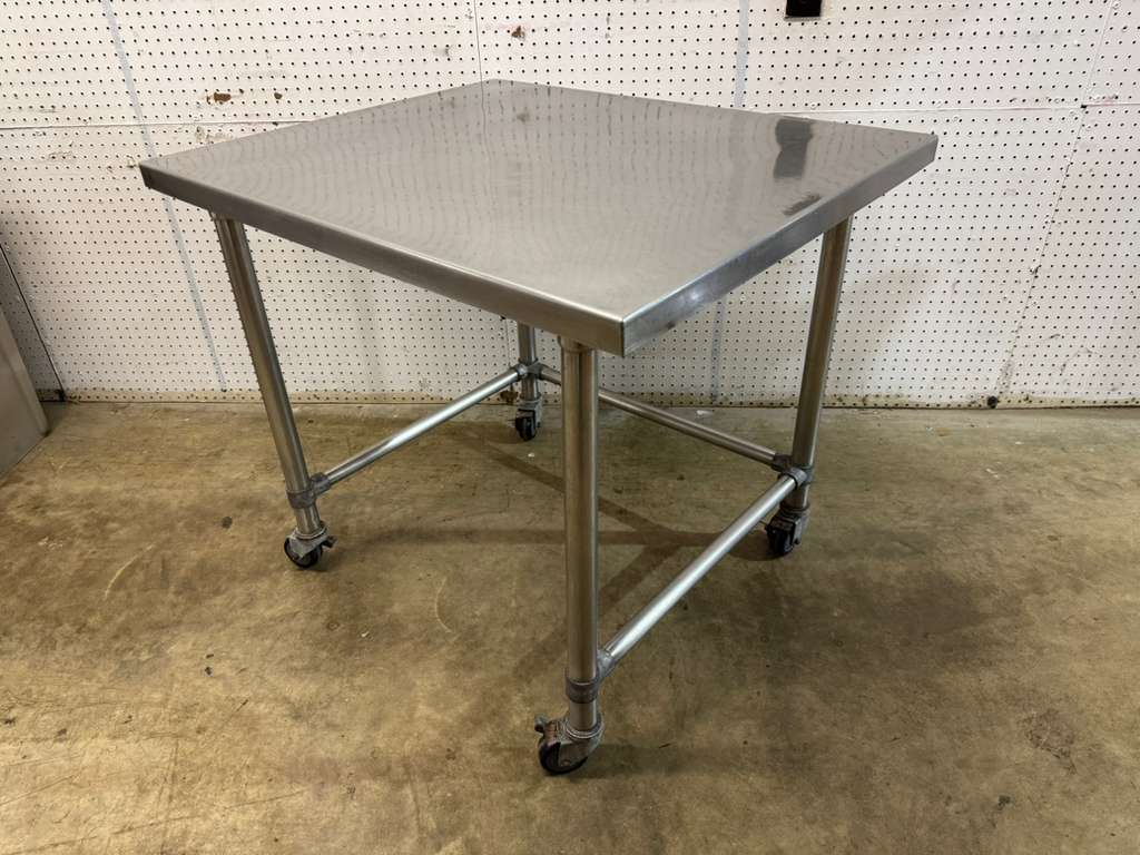 Used 36"X 30" Stainless Steel Table with Casters