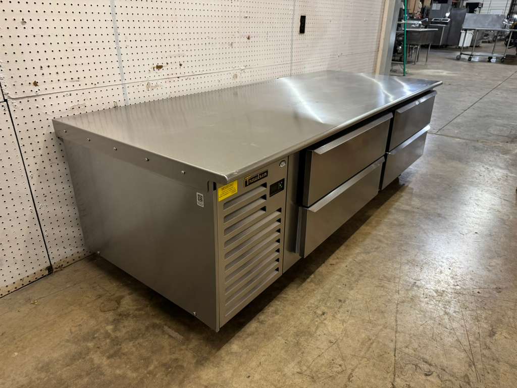 Used 84" Traulsen TE084HT 4 Drawer Refrigerated Chef Base with Casters  115V - FG
