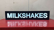 Used 50"x 10.25" Light Up Milkshakes Sign 115V - FG