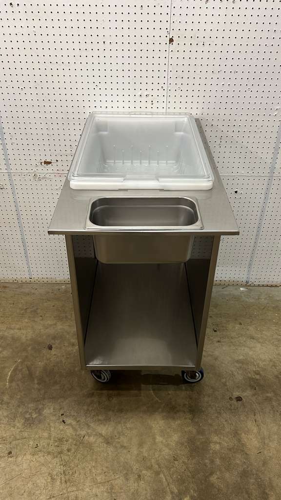 Used Stainless Steel Mobile Breading Station on Casters - FG