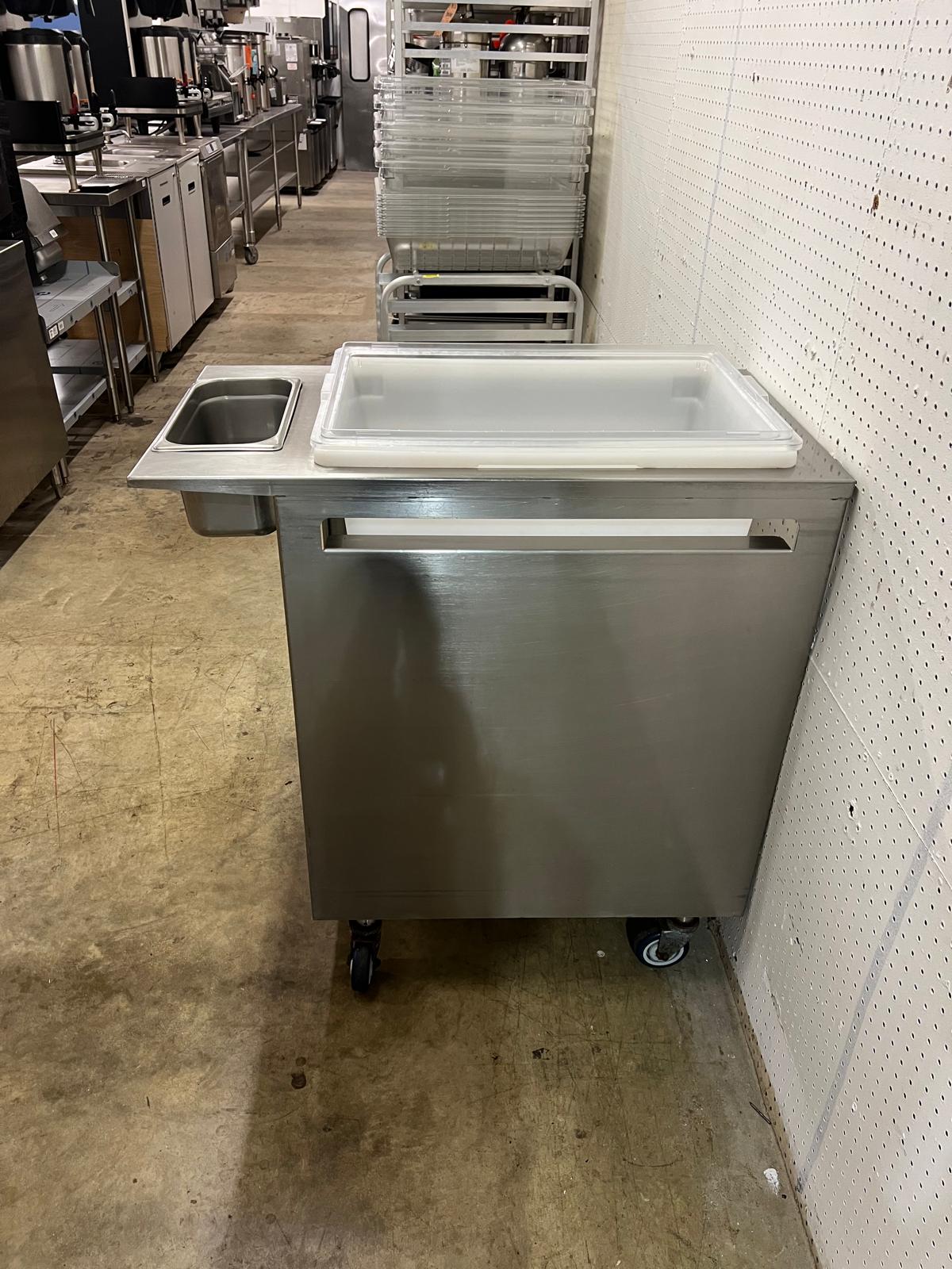 Used Stainless Steel Mobile Breading Station on Casters - FG