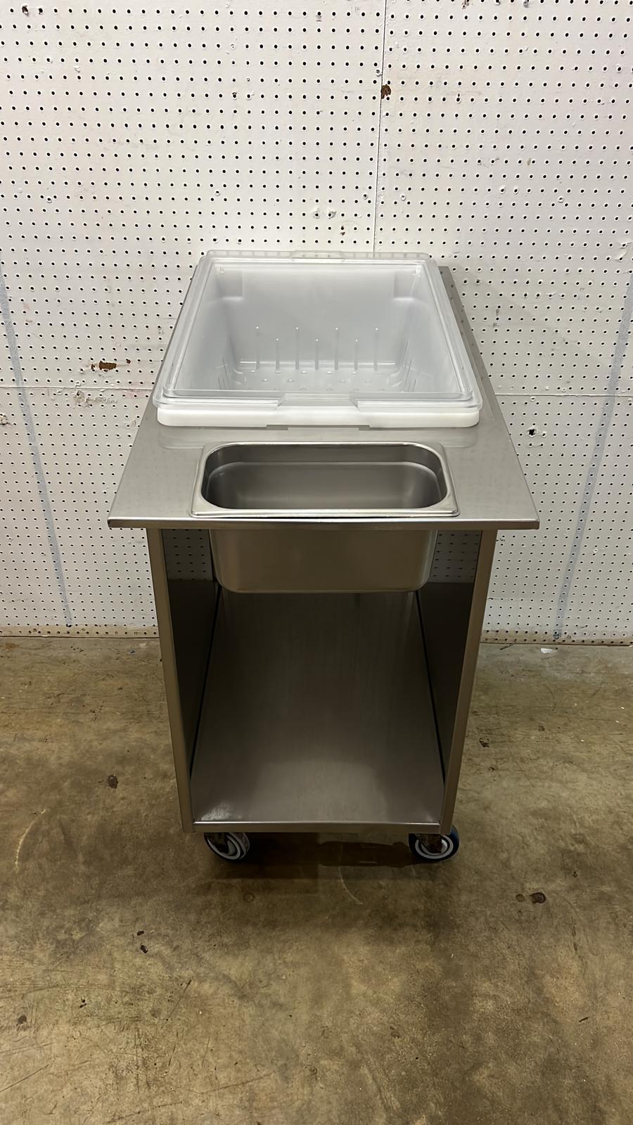 Used Stainless Steel Mobile Breading Station on Casters - FG