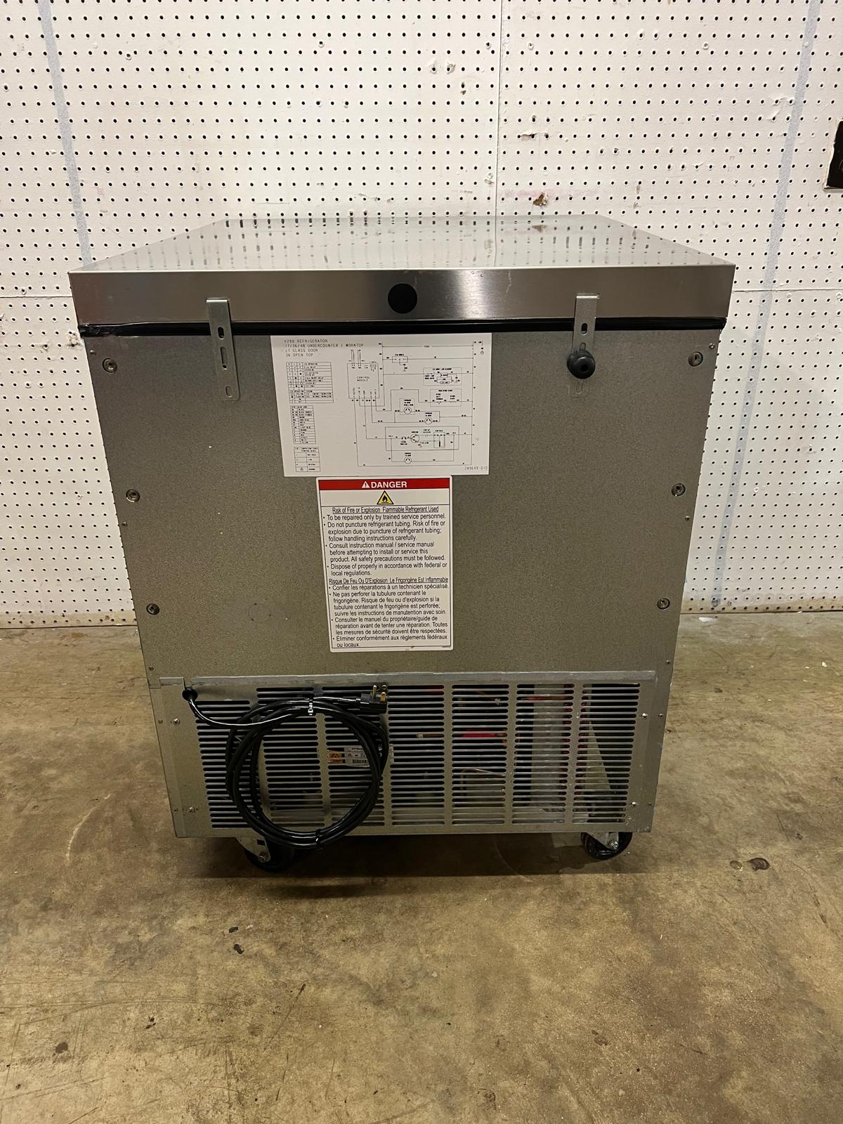 Used 27" Hoshizaki UR27B Steelheart Series Stainless Undercounter Refrigerator - TH1